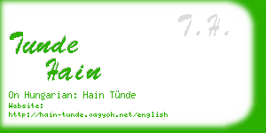 tunde hain business card