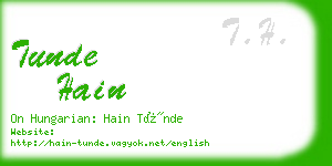 tunde hain business card